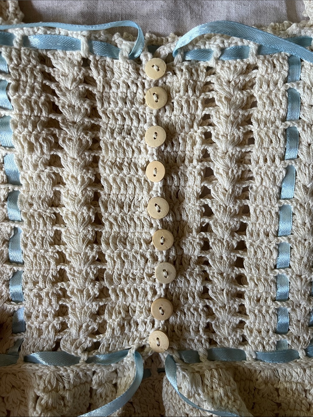 Chasing Unicorns 🐚🩵 More Than A Feeling Crochet Camisole sz M - Picture 14 of 17